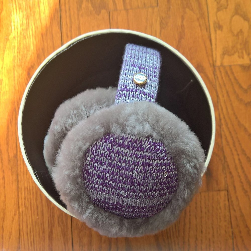 NIB UGG Wired Earmuffs Purple with Sequins!
